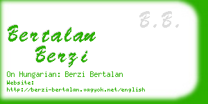 bertalan berzi business card